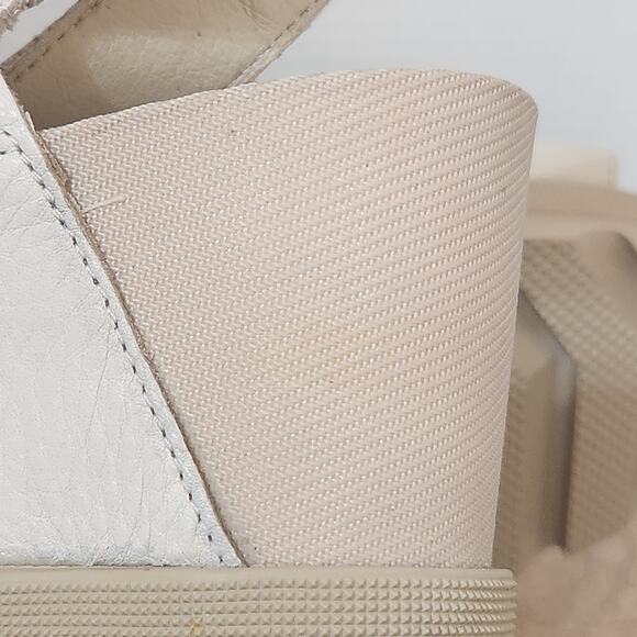 NWT Sorel Cream Beige Sea Salt Joanie II Hi Slingback Sandal Heels Women's 9 - Picture 9 of 11